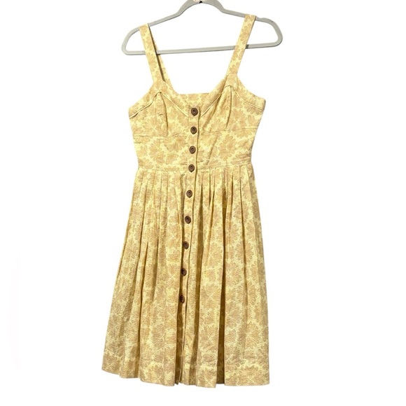 Anthropologie Maeve Cafe yellow midi dress size 2 - Picture 4 of 11